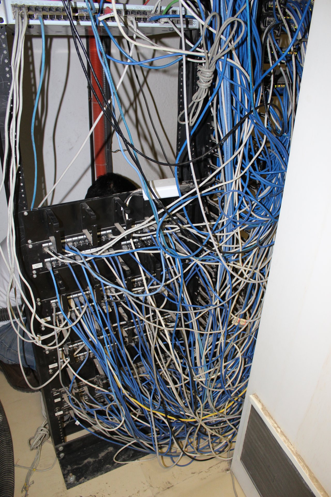 Estado de rack antes de la intervención de BSNET